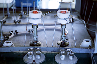 ガスバーナーで強熱